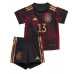 Tanie Strój piłkarski Niemcy Thomas Muller #13 Koszulka Wyjazdowej dla dziecięce MŚ 2022 Krótkie Rękawy (+ szorty)
